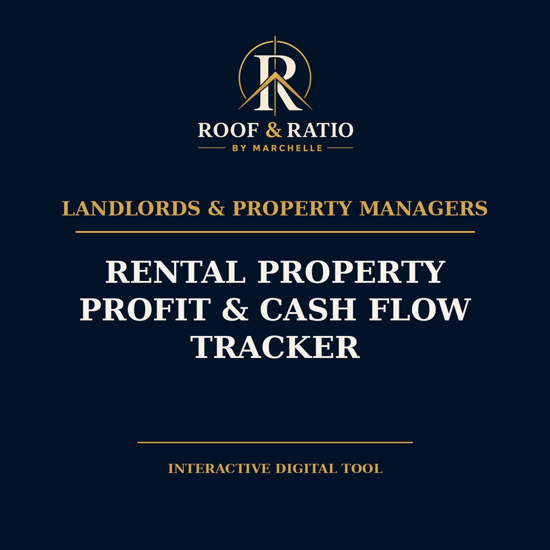 Roof & Ratio Rental Property Profit and Cash Flow Tracker