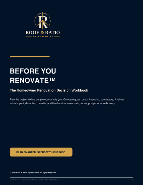 Before You Renovate by Roof & Ratio
