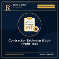 Roof & Ratio Contractor Estimate & Job Profit Tool