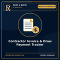 Roof & Ratio Contractor Invoice & Draw Payment Tracker