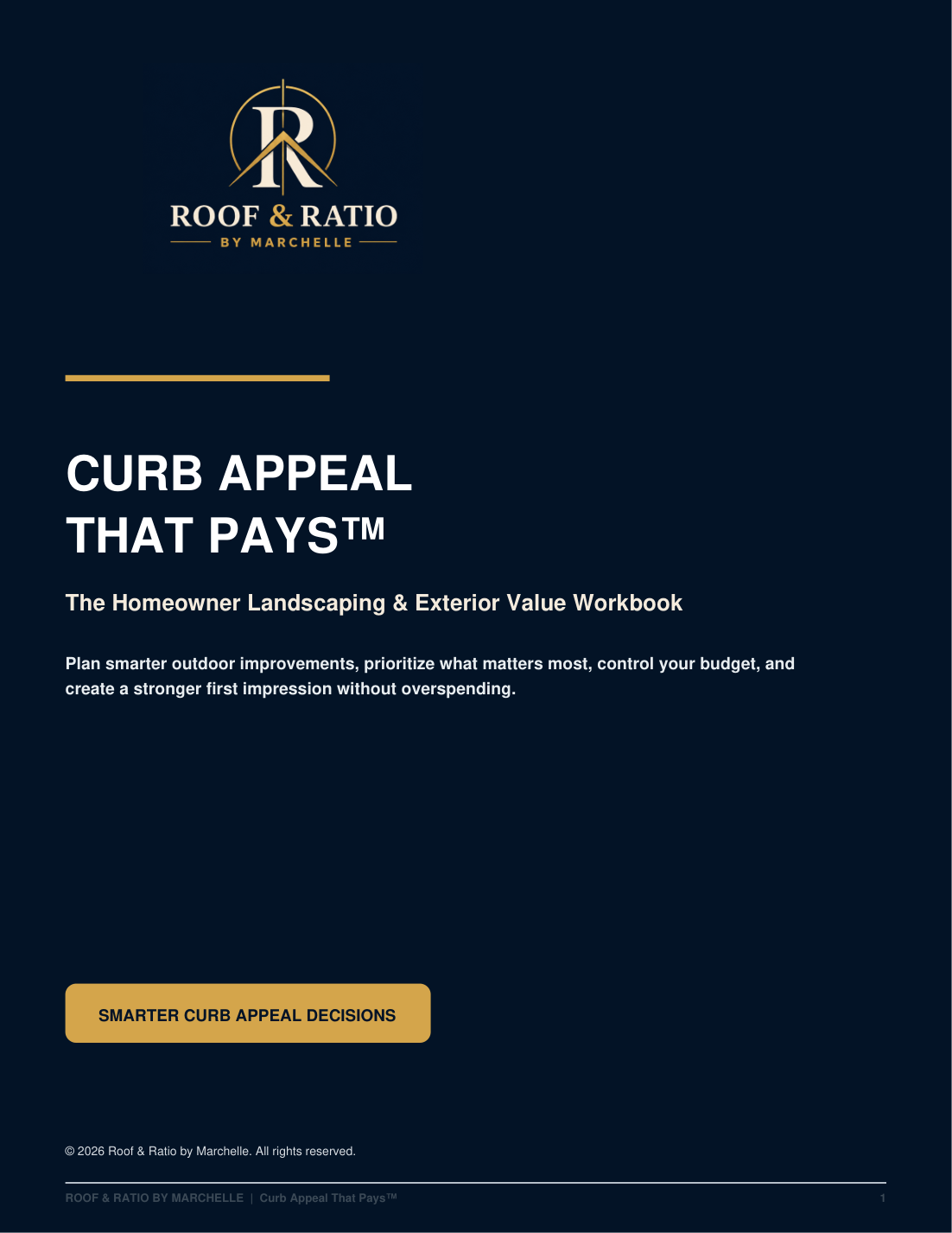 Roof & Ratio Curb Appeal That Pays workbook and eBook