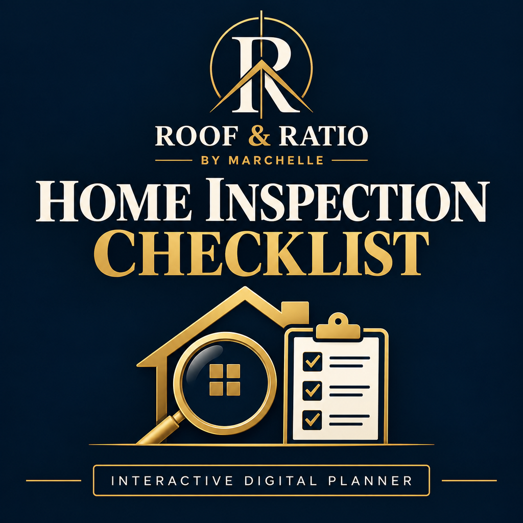 Roof & Ratio Home Inspection Checklist interactive digital planner