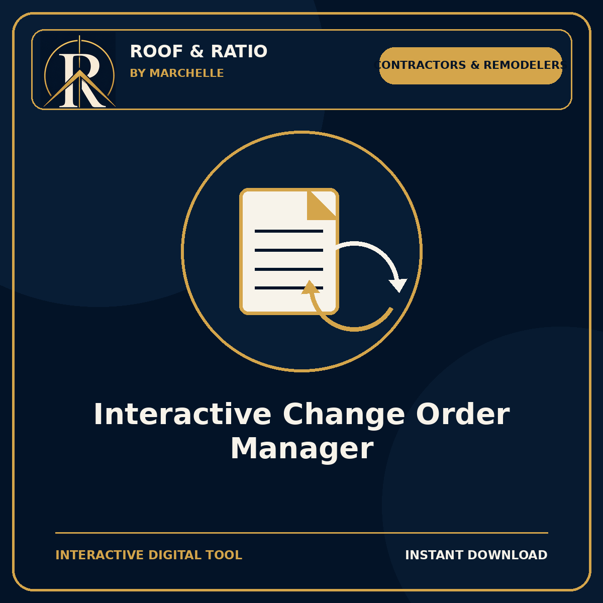 Roof & Ratio Interactive Change Order Manager