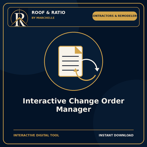 Roof & Ratio Interactive Change Order Manager