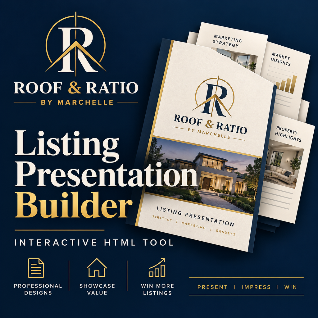 Roof & Ratio Listing Presentation Builder interactive HTML tool