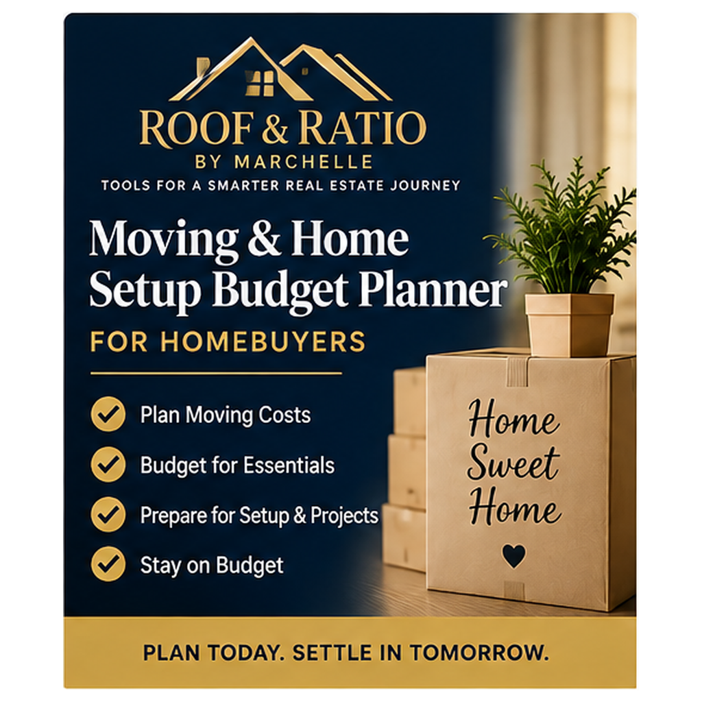 Roof & Ratio Moving and Home Setup Budget Planner for Homebuyers