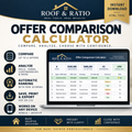 Roof & Ratio Offer Comparison Calculator interactive HTML tool