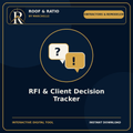 Roof & Ratio RFI & Client Decision Tracker