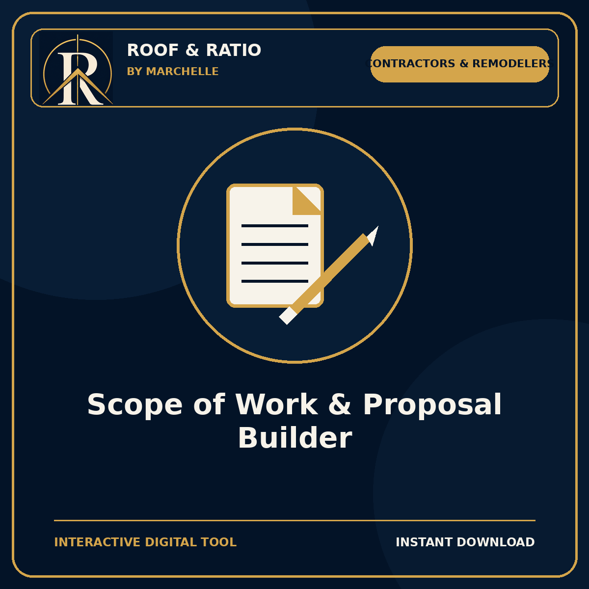 Roof & Ratio Scope of Work & Proposal Builder