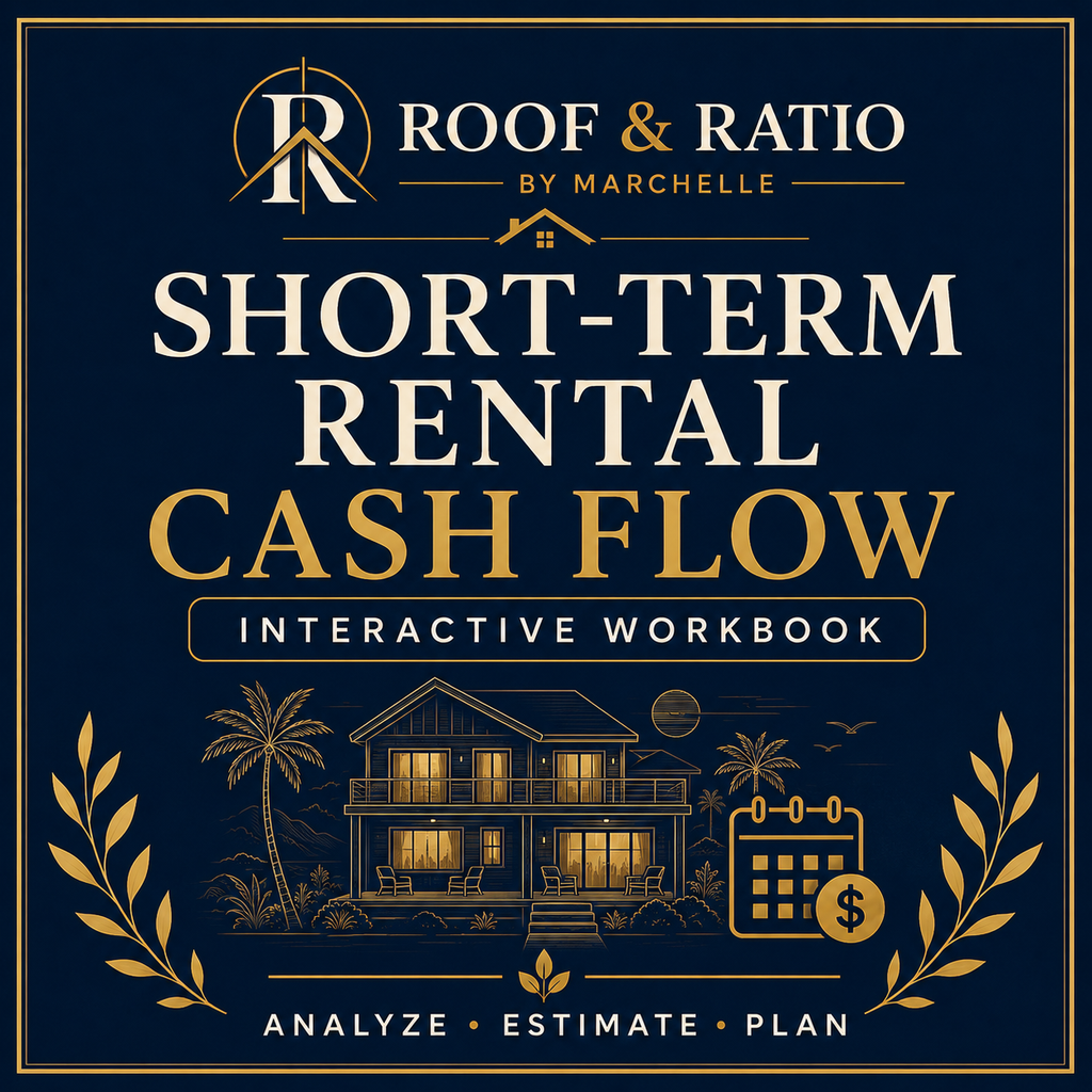Roof & Ratio Short-Term Rental Cash Flow Interactive Workbook