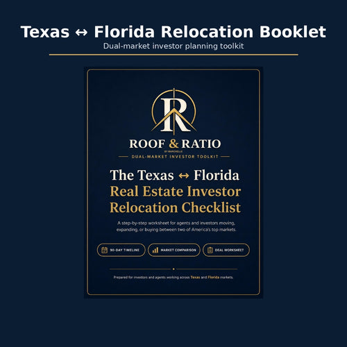 Roof & Ratio Texas Florida Investor Relocation Booklet