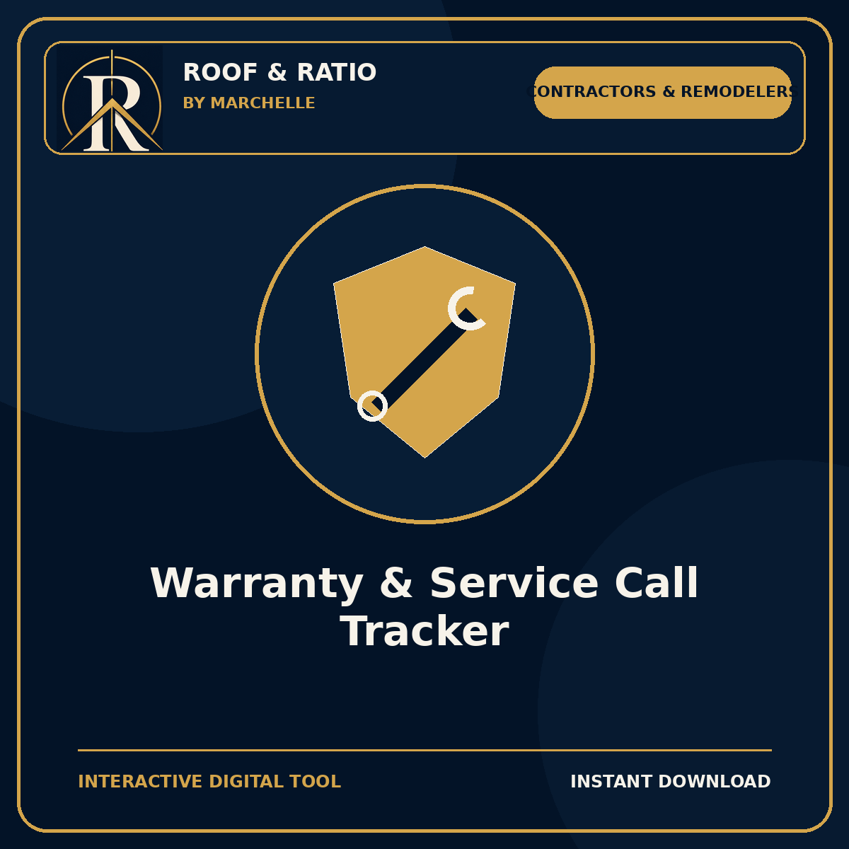 Roof & Ratio Warranty & Service Call Tracker