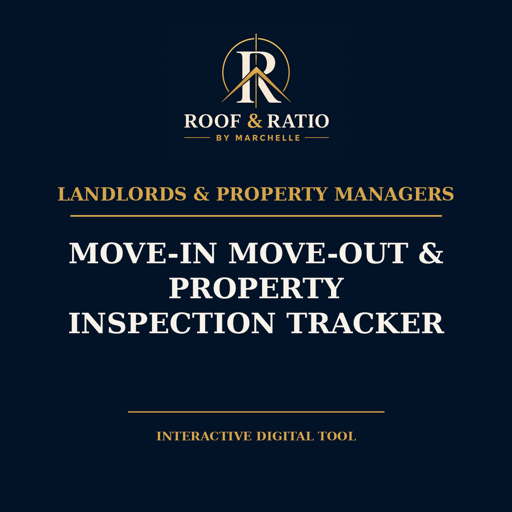 Roof & Ratio Move-In Move-Out & Property Inspection Tracker