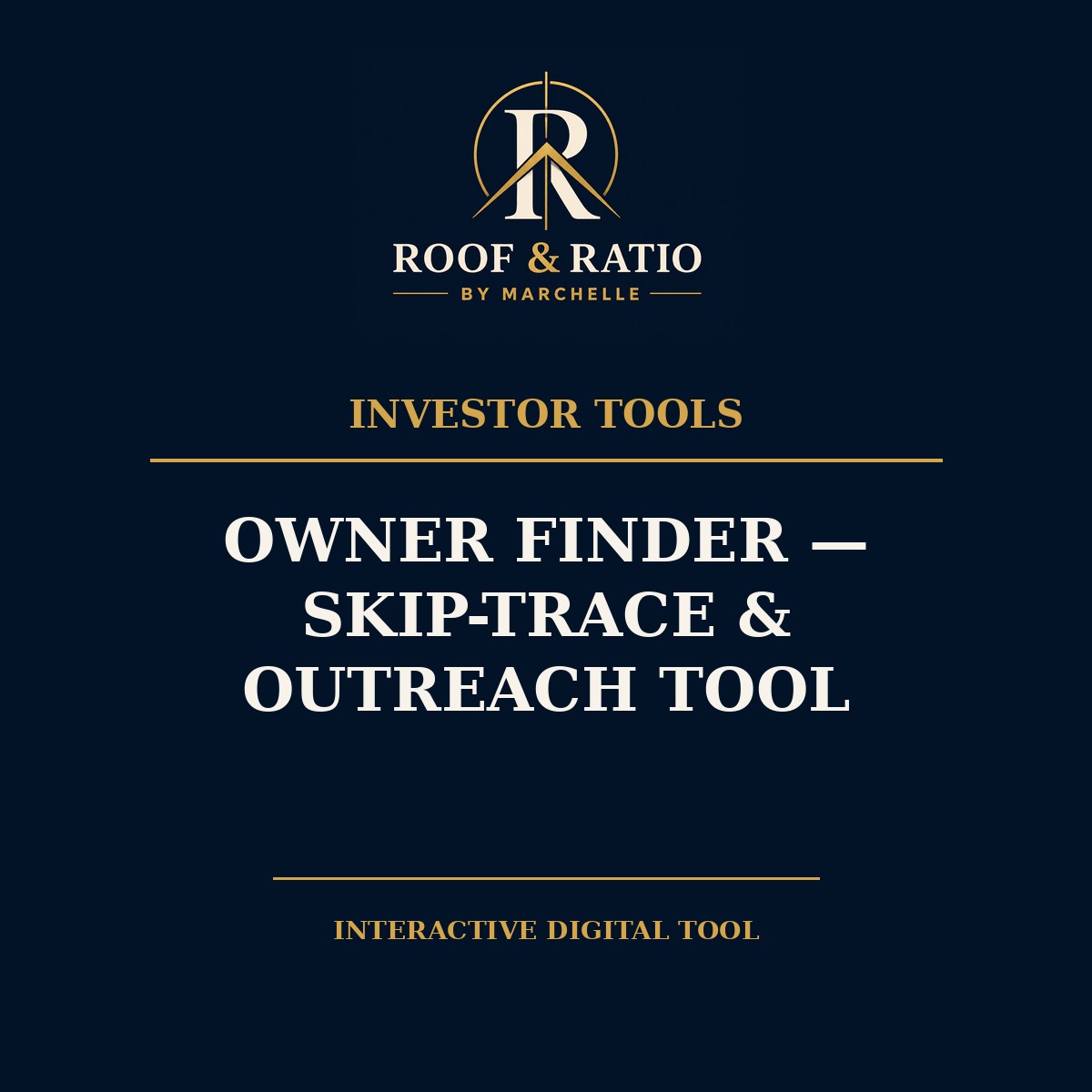 Roof & Ratio Owner Finder — Skip-Trace & Outreach Tool