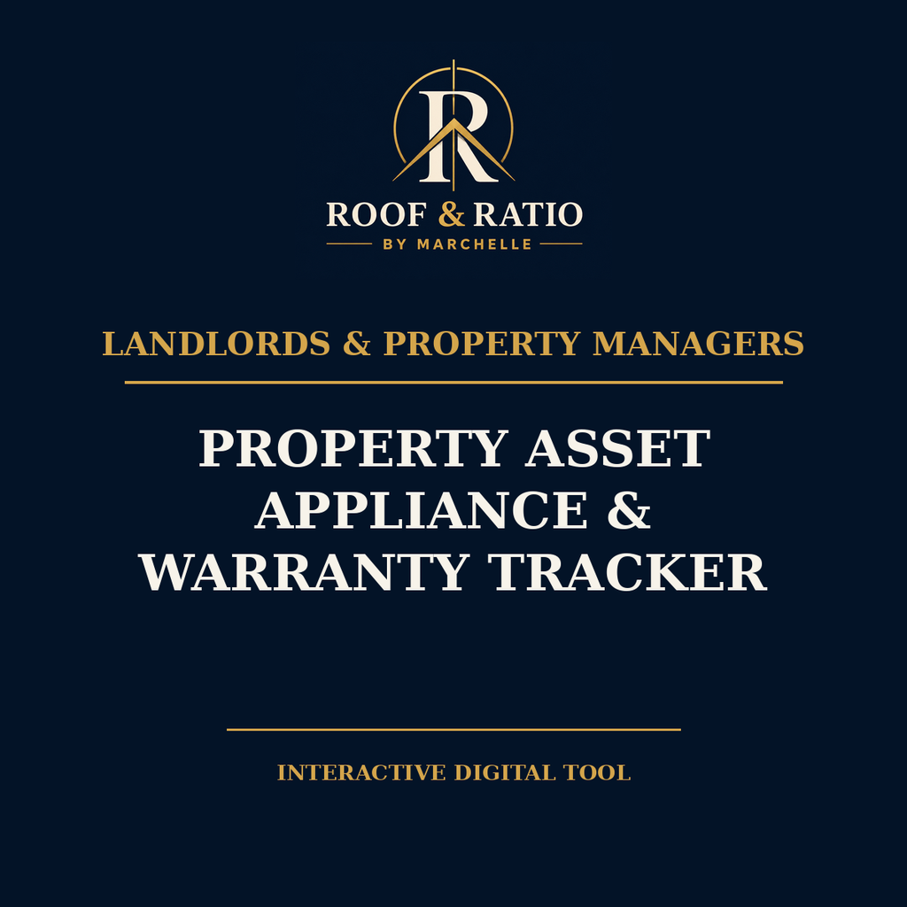 Roof & Ratio Property Asset Appliance & Warranty Tracker