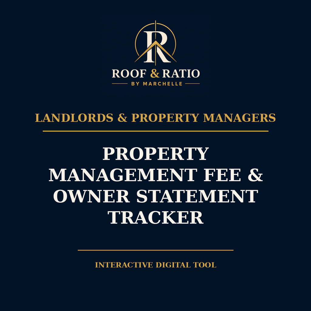 Roof & Ratio Property Management Fee & Owner Statement Tracker