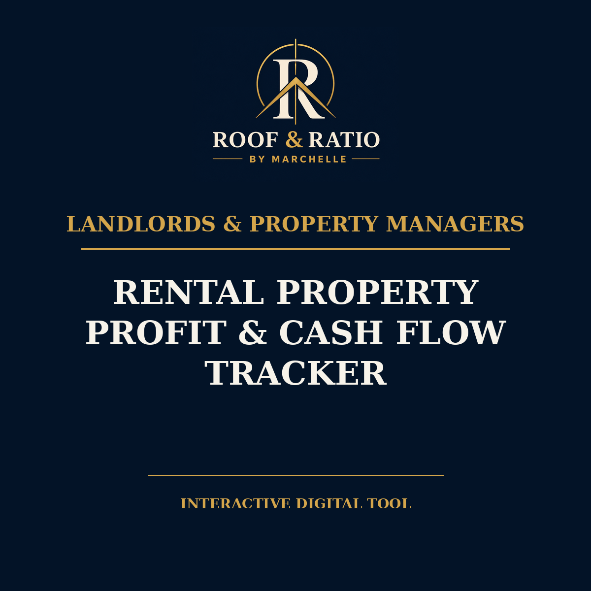 Roof & Ratio Rental Property Profit & Cash Flow Tracker