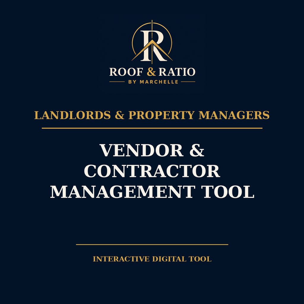 Roof & Ratio Vendor & Contractor Management Tool