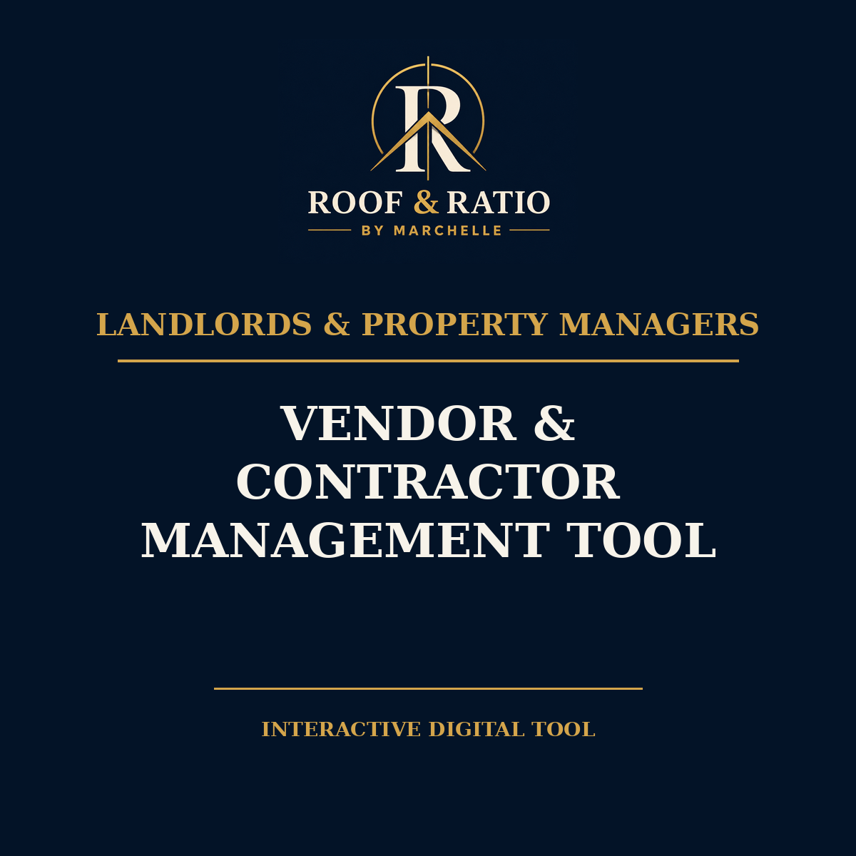 Roof & Ratio Vendor & Contractor Management Tool